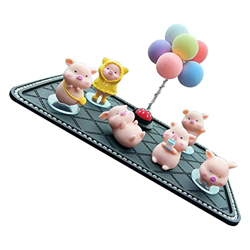 aqxreight Auto Ornamente Süßes Ferkelform Viskose Basis Desktop Dekor für Heimrestaurant Büro Dekoration Ferkel Strasskissen Farbenfrohe Ballon und Dekoration Sein Schreibtisch Little Cuted von aqxreight
