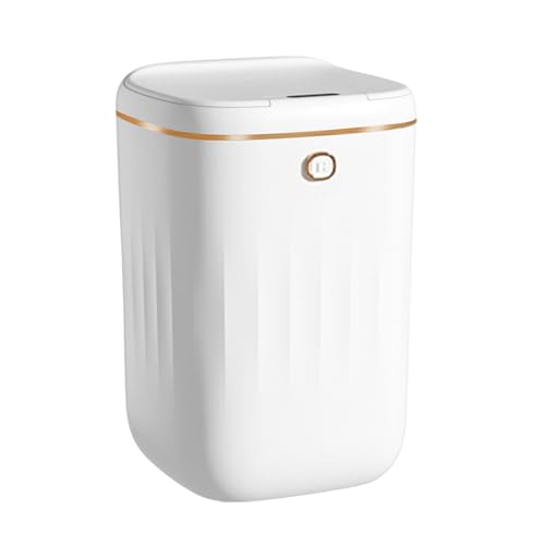 aqxreight Automatische TR -Dose 20L Touchl Sensor Easy PP Elektrikmüllbehälter für Küchenbadezimmer Weiß Goldener Batterie Automatische Trotzouchl -Trechlautouchl -TR -Binautomatic TR von aqxreight
