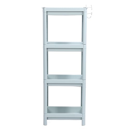 aqxreight Badezimmerboden Lagerregal Badezimmer Aufbewahrung Offenes Regal Einheit Freistehende Eckregale Regale Lagerregal Nordic Blue 3 Stufe von Einem Bequemen Badezimmerboden von (4 Schichten) von aqxreight