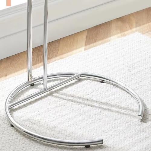 aqxreight C Form Transparenter Glas Couchtisch Färbung Stahl Einfacher Haushaltsofa Tabelle Endtisch Grauglas Kaffee Tabletransparente Kaffeetabelle Geformtes Runde Ende Tabelle (Grey) von aqxreight