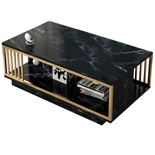 aqxreight Couchtisch Metall Faux Marmor Muster Moderner Rechteckiger Mittelentisch für Wohnzimmer Büro Gold und EIN Designstahl und M -Kaffee Tablemoderne Kaffeetablemetalkaffee aqxreight Couchtisch Metall Faux Marmor Muster Moderner Rechteckiger Mittelentisch für Wohnzimmer Büro Gold und EIN Designstahl und M -Kaffee Tablemoderne Kaffeetablemetalkaffee von aqxreight