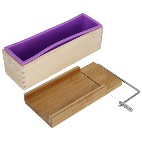 aqxreight DIY Candle Bread Making Cutter Set Küchenzubehör Werkzeug Sehr Eis Mak Moldsoap Cutter Moldbread Cuttersoap Making Moldsoap Boxkitchen (Setzen Sie vier (Bambus und Holz flach + 1200) von aqxreight