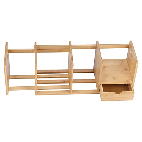 aqxreight Desktop -Buchhandel Erweiterbarer Schreibtischregal -Speicher Rack mit Schubladen für Materialien & Extendab Desktop Bookselfamboo Desk Organizerbamboo BookselfLefDesktop OrganizerDesktop von aqxreight