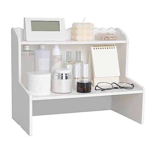 aqxreight Desktop Holz Display Regal Desk Multi -Layer Lagers Rack Bookshelf Cosmetics M Desktop Holz Display ShelfDesk ShelfDesk Multi -Layer Speicher Rackdesk Regal (Kleine 80x66x100cm) von aqxreight