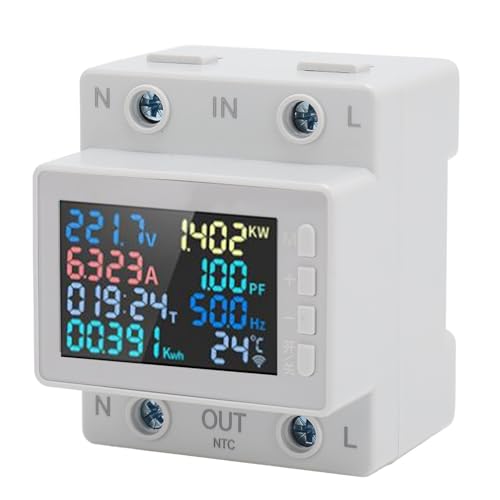 aqxreight Digital Voltmeter Amperemeter mit LCD -Anzeige - AC 170-270V 63A Multifunktionstester für Elektrische Systeme aqxreight Digital Voltmeter Amperemeter mit LCD -Anzeige - AC 170-270V 63A Multifunktionstester für Elektrische Systeme von aqxreight
