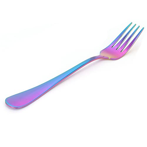 aqxreight Edelstahl -Dinner -Gabel Set für Heimrestaurant und Spezielle Roségold Besteck Besteck (Regenbogen) von aqxreight