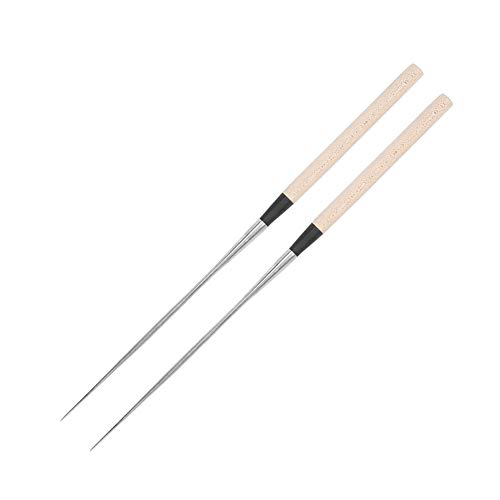 aqxreight Edelstahlküchenküchenstäbchen mit Holzgriff für Sushi und Hauskochen (S) von aqxreight