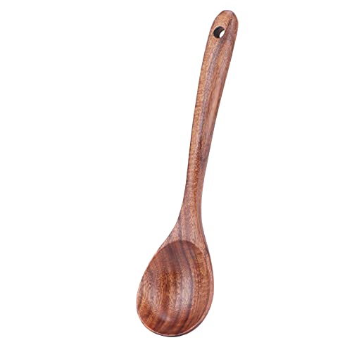 aqxreight Glatte Handgefertigte Teaksuppenlöffel mit Hängenden Loch für die Küche zu Hause und das Essensgebrauch aqxreight Glatte Handgefertigte Teaksuppenlöffel mit Hängenden Loch für die Küche zu Hause und das Essensgebrauch von aqxreight