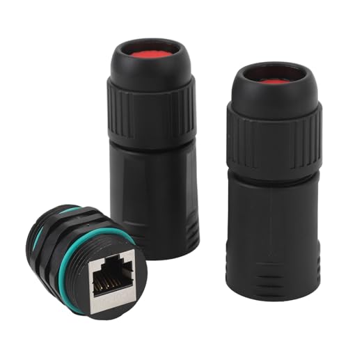 aqxreight IP68 FEMAL FEMPY RJ45 COUPLER Ethernet -Adapter für Cat6a Outdoor -Erweiterung 1000 Mbit/S Geschwindigkeit von aqxreight