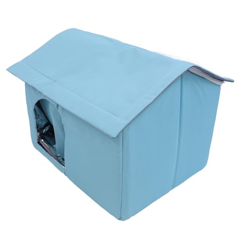aqxreight Isoliertes Katzenkühlhaus mit Aluminiumfolie und Wiederverwendbaren Eisbeutel für Jahreszeiten (Extra groß 32,7 x 24,4 x 31,5 Zoll) von aqxreight