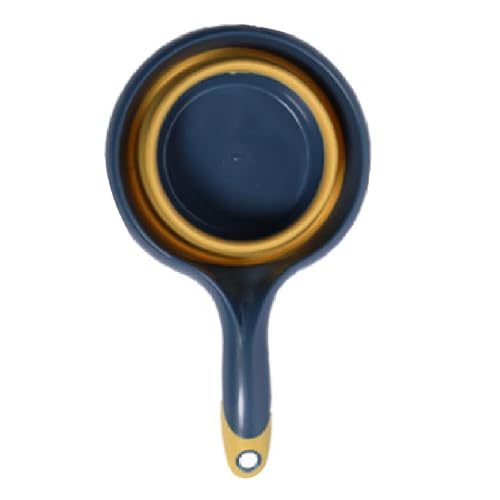 aqxreight Kompaktem Zusammenklappbarladle für Küchenbad und Außenverwaltung Einfach zu Lagern und Hängen zu Hängen (YELLOW) von aqxreight