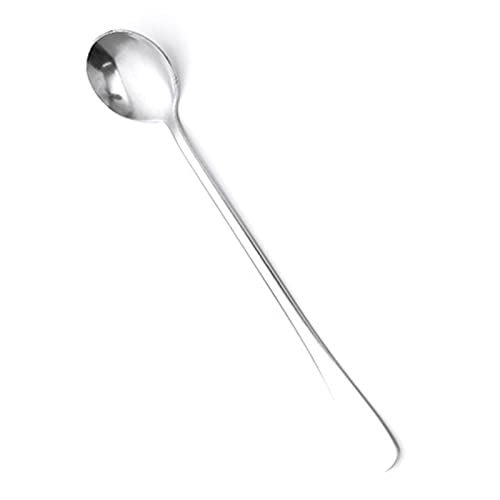 aqxreight Löffel Langloser Stahllöffel für Kaffeee und Desserts Set von 3 mit Poliertem Finish (runder Kopf) von aqxreight