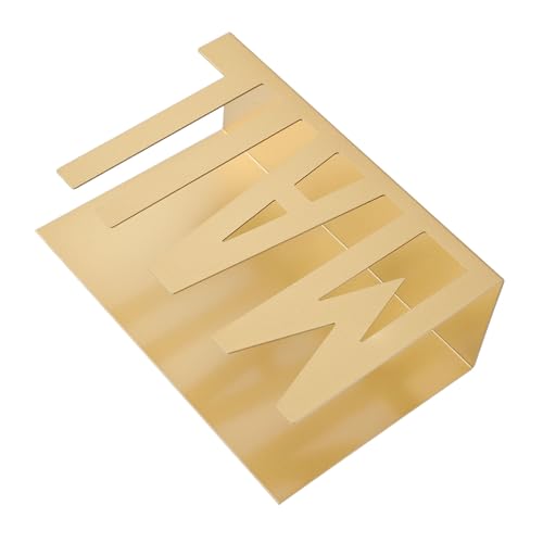 aqxreight Mail Metal Stylish Hollow Design Desktop Mail -Halter für Bills Letters Papers Home Co. Arbeitsplatte. MAI OrganizerDesk HolderDesktop HolderLetter Organizer Paper (GOLD) von aqxreight