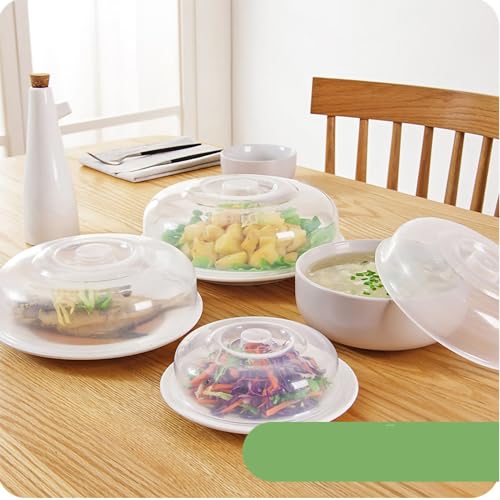 aqxreight Mikrowellenabdeckung Transparenz PP Material Food Grab Design Safer Mikrowellen -Splitter -Deckta Groß 23 Cm Verschiedene Geeignete T Mikrowellenabdeckung (#1) von aqxreight