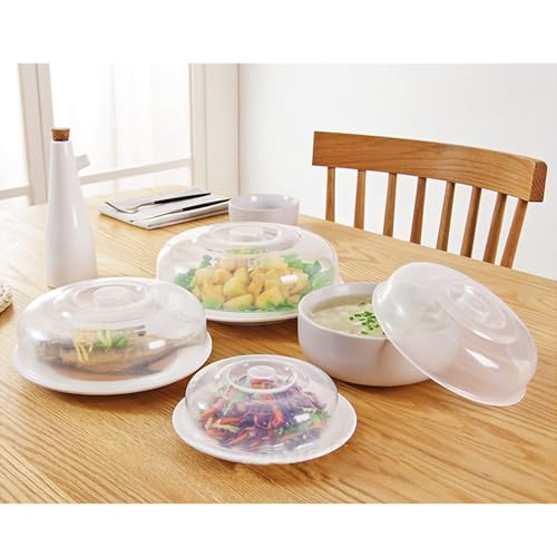 aqxreight Mikrowellenabdeckung Transparenz PP Material Food Grab Design Safer Mikrowellen -Splitter -Deckta Groß 23 Cm Verschiedene Geeignete T Mikrowellenabdeckung (#2) von aqxreight
