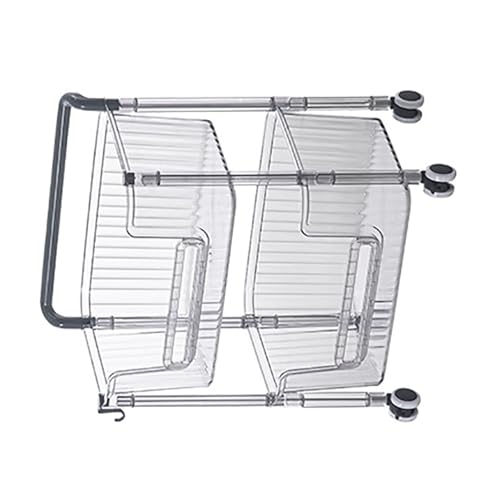 aqxreight Rolling Storage Cart Mobile Storage Trolley Stylish 3 -Tier -Regallösung für Ihr Zuhause (2 Schichten) von aqxreight