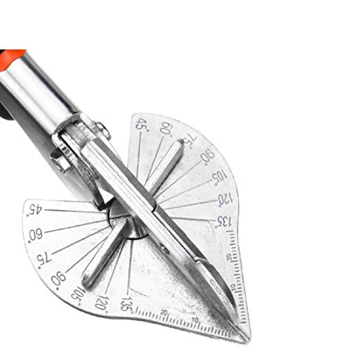 aqxreight Schere und Schere Multi-Winkel-Gehrer-Cutter 45 Bis 135 Grad Handscherung Weich usw. Zweige Winkel 45 ° -60 ° -75 ° 90 ° 105 ° 120 ° 135 °. von Skala Klarer Skalenwinkelschneidstahl (Wie von aqxreight