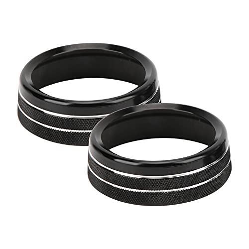 aqxreight Schwarze Aluminium -A/C - Trimmringe für 2pc Set für das Styling von aqxreight