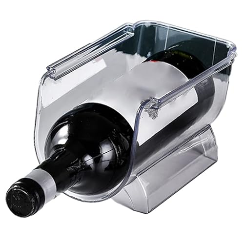aqxreight Stapelbares Plastik Transparenter Bärenflaschenhalter Rack für Home Display 3 Flaschen Transparent Rack Halter Stellvertretbarer Standbottle RE VOLLED ENU -Anzeige (Transparent) von aqxreight