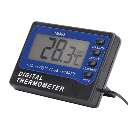 aqxreight TM803 Digitalem Temperaturmessgerät mit Alarmfunktion für Aquarium -Kühlschrank Geeigneter Aquarien Industries. Gewicht in der Schnellen Struktur Kompakt und um das zu Kabeln von aqxreight