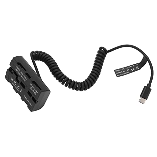 aqxreight Typ C zu NP F550 Feder Stromkabel Dummy -Batterie -Netzteil für Monitore und Fülllichter von aqxreight