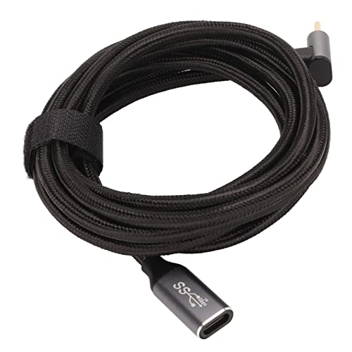 aqxreight USB C 3.2 Männliches Kabel für Ein Weibliches Kabel für PD100W Schnelles Laden und 10 -Gbit/S -Datenübertragung mit 4K Video Funktionen (200cm) von aqxreight