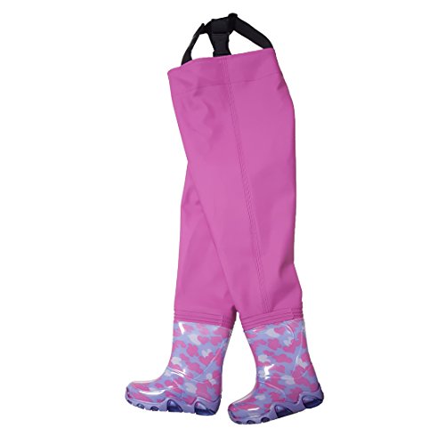 Kinderwathose Pink 34/35 Matschhose Kinder wathose Anglerhose Fischerhose Spielhose von Arbeitsbedarf24