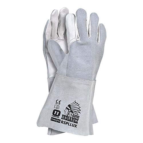 Reis RSPLLUX Indianex Gloves Schutzhandschuhe, Weiß-Hellgrau, 11 Größe, 12 Stück von REIS