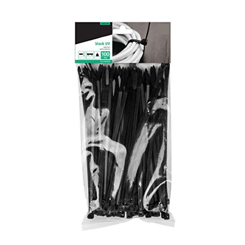 Arbeitsbedarf24 1000 STK.Profi Kabelbinder schwarz UV-beständig 4,8 x 370mm Nylon Industriequalitat Kabelstrapse Strapse Binder Verbinder von Arbeitsbedarf24