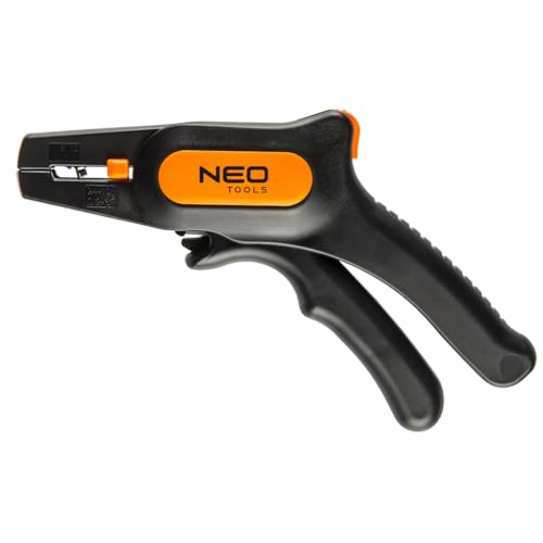NEO TOOLS Automatischer Profi Abisolierer 0,5-6 mm² SK5 Stahl | Kabel Abisolierzange mit Längenanschlag 195 mm | Drahtschneider integriert | Profi Isolierzange für Elektriker von NEO TOOLS