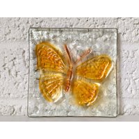 Vintage Glas Schmetterlingsschale, Ringständer Oder Kerzenständer von archipel32