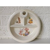 Vintage Kinder Geteilter Teller, Keramik | Zauberhafter Kinderteller von archipel32