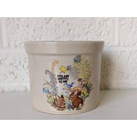 Vintage Roseville Keramik Glas | Hasen Und Blumen Du Bist Etwas Besonderes Für Mich von archipel32