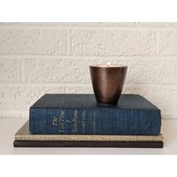 Vintage Teelichthalter Aus Metall | Schweres Mit Kupfer - Bronzefarbenem Finish Votiv von archipel32