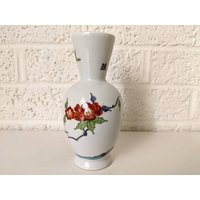 Vintage Vase | Porcelaines Chantilly Limoges Frankreich Blumen Und Fliegende Insekten von archipel32