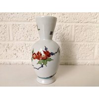 Vintage Vase | Porzellane Chantilly Limoges Frankreich Blumen Und Fliegende Insekten von archipel32