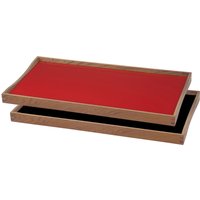 ArchitectMade - Tablett Turning Tray, 23 x 45 cm, schwarz / rot von Architectmade