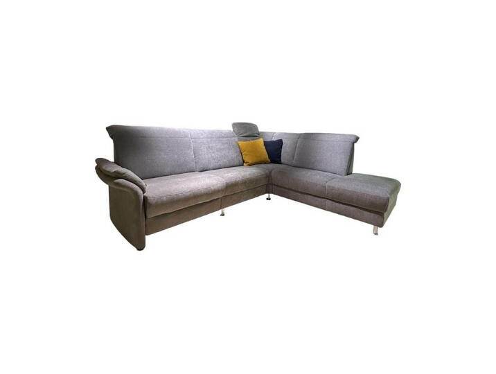 ARCO Ecksofa Ecksofa Neapel Stoff 5802 084 Quarz Hellgrau Federkern Füße von arco