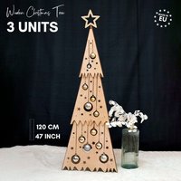 Hölzerner Weihnachtsbaum/120 cm | 47 Inch Großer Alternativer Weihnachtsbaum, Moderner Holz // Künstlicher 3 Maßeinheiten von ardeola