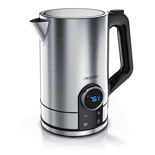 Arendo - Edelstahl Wasserkocher mit Temperatureinstellung 40-100 Grad - LED Display - 1,5 Liter - 2200 W - Teekocher mit Temperaturanzeige - GS Arendo - Edelstahl Wasserkocher mit Temperatureinstellung 40-100 Grad - LED Display - 1,5 Liter - 2200 W - Teekocher mit Temperaturanzeige - GS von Arendo