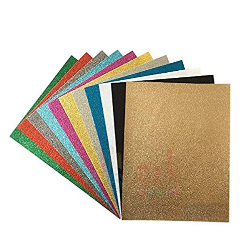 arkCRAFT 33737 Filz, A4, verschiedene Glitzer, 10 Stück von arkCRAFT