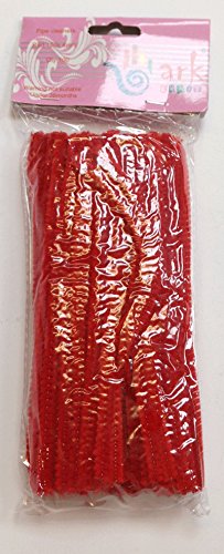 arkCRAFT DJ0025 Pfeifenreiniger in verschiedenen Größen und Farben (150 mm x 4 mm, 100 x rot) von arkCRAFT
