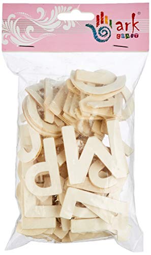 arkCRAFT W0010 Holzbuchstaben-Set A-Z, Großbuchstaben, ca. 60 Stück von arkCRAFT
