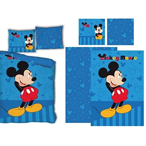 Bettwäsche Mickey Disney – 1 Bettbezug 140 x 200 cm + 1 Kissenbezug 63 x 63 cm (Bettwäsche Mickey – C) von arlis