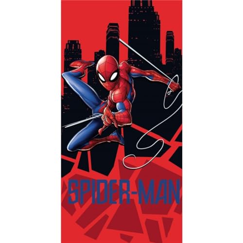Strandtuch Spiderman Marvel oder Badetuch Spiderman Marvel 70 x 140 cm aus Baumwolle (Spiderman-Handtuch) von arlis