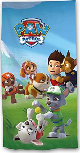 arlis Strandtuch Paw Patrol oder Badetuch Paw Patrol, 70 x 140 cm, aus Baumwolle (Paw Patrol-Handtuch) von arlis