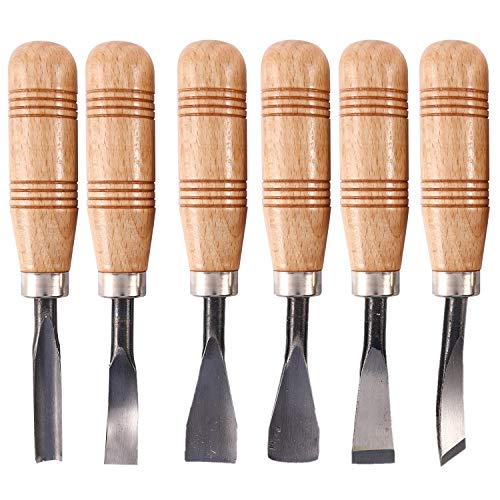 arlote 6 Stuecke Holzschnitt Messer Holzschnitzerei Meissel Set Chip Detail Guss Meissel Kit Rostfrei Tischler Hand Werkzeuge Fuer Arbeit Diy von arlote