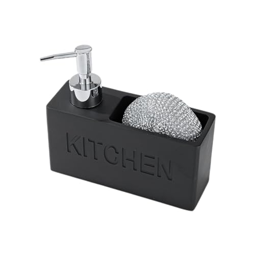 arlote Küchen-Spülmittelspender-Aufbewahrungsbox-Set-Kit für die Arbeitsplatte, Flüssige Handnachfüllflasche mit Reinigungsschwammhalter, Feine Verarbeitung arlote Küchen-Spülmittelspender-Aufbewahrungsbox-Set-Kit für die Arbeitsplatte, Flüssige Handnachfüllflasche mit Reinigungsschwammhalter, Feine Verarbeitung von arlote