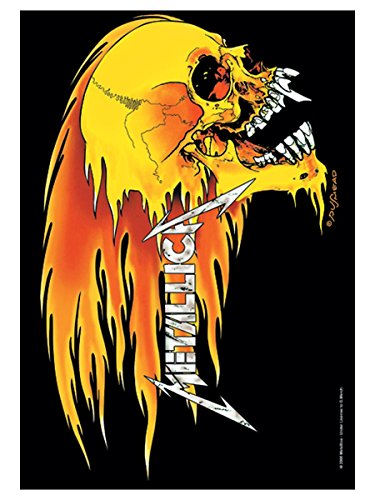 armardi Metallica Poster Fahne Skull & Flames von armardi