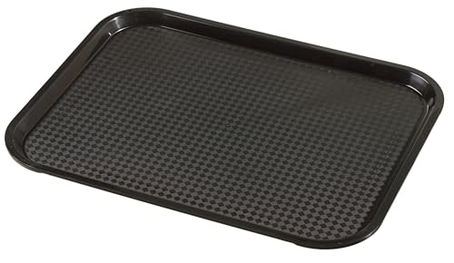aro Serviertablett, Polypropylen, 46 x 36 x 2.2 cm, rechteckig, schwarz, 6 Stück (schwarz) von aro